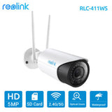 eolink Security Camera 5MP WiFi 2.4G/5G HD 4x Optical Zoom Built-in 16GB SD Card Nightvision Bullet IP Camera RLC-411WS-5MP